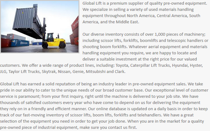 Global Lift Equipment Fremont